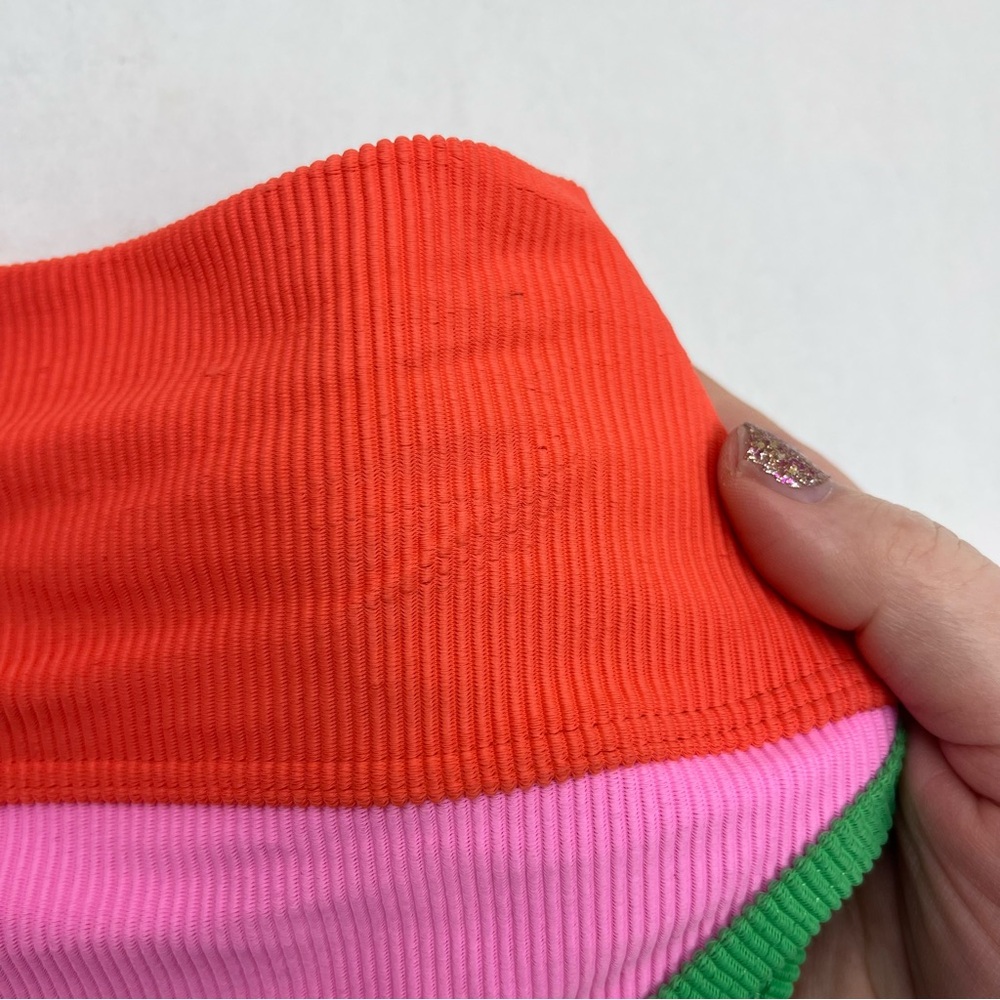 Beach Riot Emmy Colorblock Swim Bottom Womens Size Small Pink Orange Green NWOT - Picture 5 of 11
